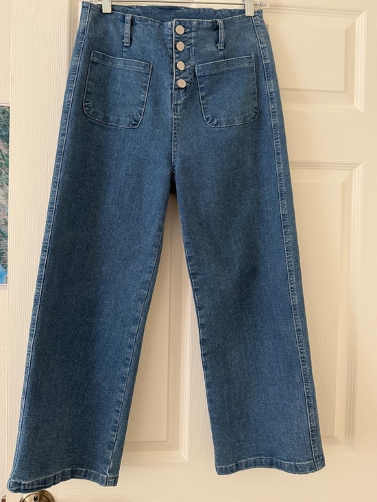 Denim - Denim High-Waist Cropped Wide Leg Women's Jeans  Sz 4